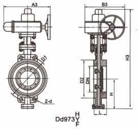 D973F多層次金屬對(duì)夾式硬密封蝶閥